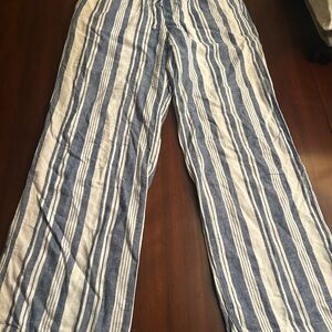 Old Navy Blue and White Striped Pants